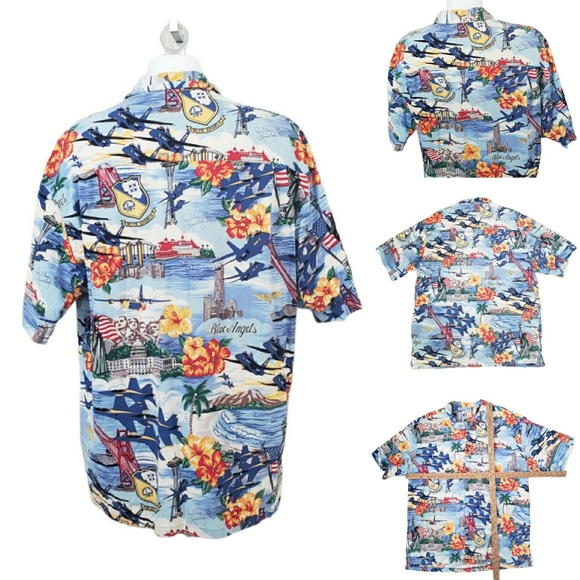 ‼️SOLD‼️ US Navy Art By Gavin Blue Angels Hawaiian - Picture 2 of 16